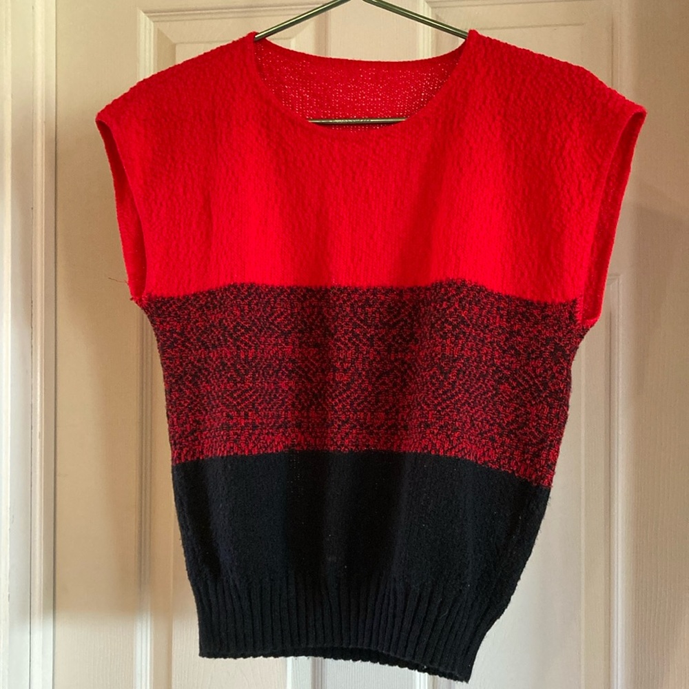Color block sweater vest